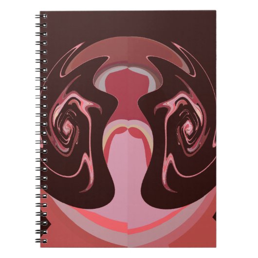 Mooie Afrikaanse Maroon Motief Print Design Notitieboek (Voorkant)