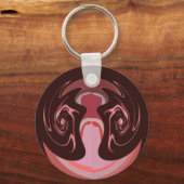 Mooie Afrikaanse Maroon Motief Print Design Sleutelhanger (Voorkant)