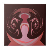 Mooie Afrikaanse Maroon Motief Print Design Tegeltje (Voorkant)