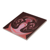 Mooie Afrikaanse Maroon Motief Print Design Tegeltje (Zijkant)