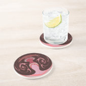 Mooie Afrikaanse Maroon Motief Print Design Zandsteen Onderzetter (Zijkant)