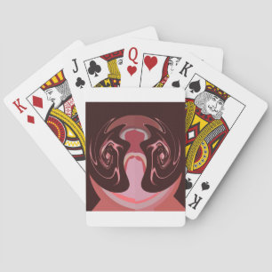 Mooie Afrikaanse Maroon Motief Print Ontwerp Speelkaarten