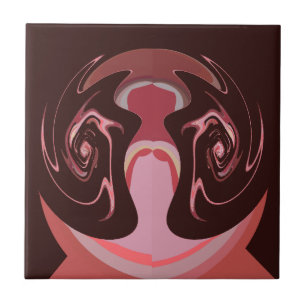 Mooie Afrikaanse Maroon Motief Print Ontwerp Tegeltje