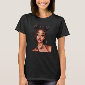 Mooie Afrikaanse Meisje Zwarte Vrouw T-shirt