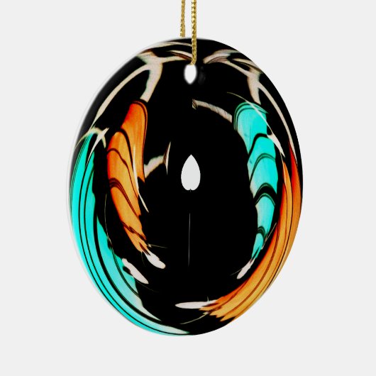 Mooie Afrikaanse Motief Art Print Keramisch Ornament (Rechts)