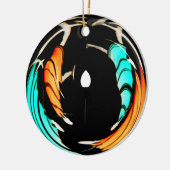 Mooie Afrikaanse Motief Art Print Keramisch Ornament (Links)