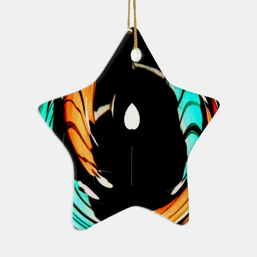 Mooie Afrikaanse Motief Art Print Keramisch Ornament (Rechts)