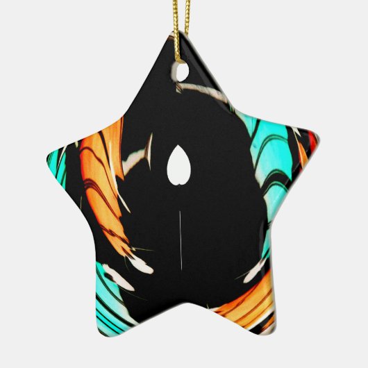 Mooie Afrikaanse Motief Art Print Keramisch Ornament (Links)