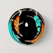 Mooie Afrikaanse Motief Art Print Ronde Button 5,7 Cm (Voorkant)