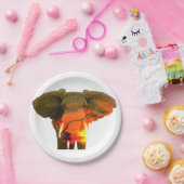 Mooie Afrikaanse olifant in de Serengeti Papieren Bordje (Feest)