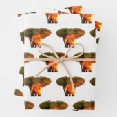 Mooie Afrikaanse olifant in de Serengeti Sunset Inpakpapier Vel (In situ)