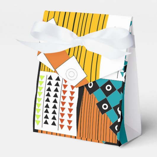 Mooie Afrikaanse Print Favor Boxes Bedankdoosjes (Voorkant Zijde)