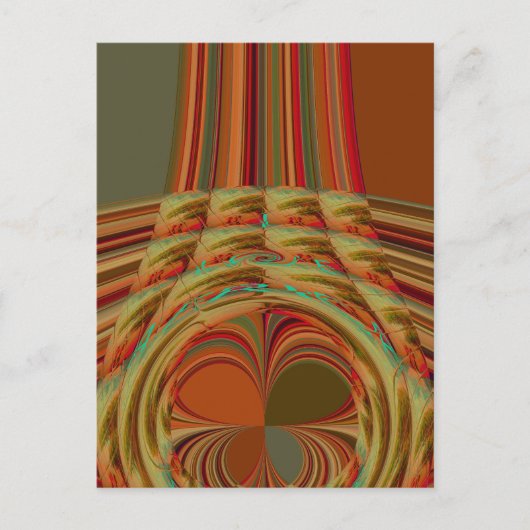 Mooie Afrikaanse traditionele Gouden Bruin Motief Briefkaart (Voorkant)