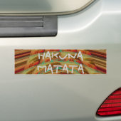 Mooie Afrikaanse traditionele Gouden Bruin Motief Bumpersticker (Op auto)