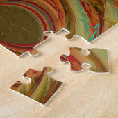 Mooie Afrikaanse traditionele Gouden Bruin Motief Legpuzzel (Zijkant)