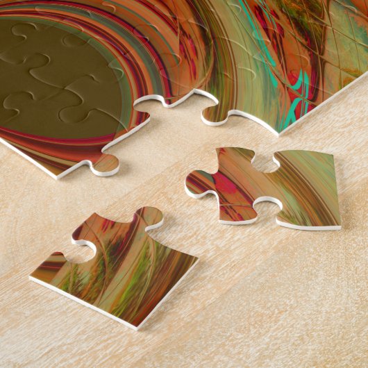 Mooie Afrikaanse traditionele Gouden Bruin Motief Legpuzzel (Zijkant)