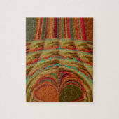 Mooie Afrikaanse traditionele Gouden Bruin Motief Legpuzzel (Verticaal)