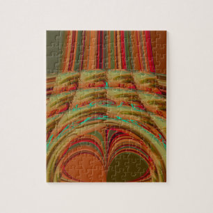 Mooie Afrikaanse traditionele Gouden Bruin Motief Legpuzzel