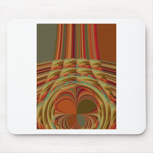 Mooie Afrikaanse traditionele Gouden Bruin Motief Muismat (Voorkant)