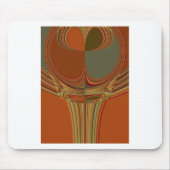 Mooie Afrikaanse traditionele Gouden Bruin Motief Muismat (Voorkant)