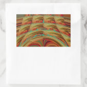 Mooie Afrikaanse traditionele Gouden Bruin Motief Rechthoekige Sticker (Tas)