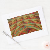 Mooie Afrikaanse traditionele Gouden Bruin Motief Rechthoekige Sticker (Envelop)