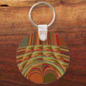 Mooie Afrikaanse traditionele Gouden Bruin Motief Sleutelhanger (Voorkant)