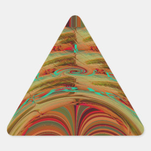 Mooie Afrikaanse traditionele Gouden Bruin Motief Sticker