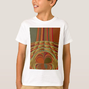 Mooie Afrikaanse traditionele Gouden Bruin Motief T-shirt