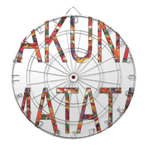 Mooie Afrikaanse vintagekleuren Hakuna Matata-kuns Dartbord