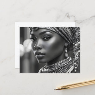 Mooie Afrikaanse vrouw Briefkaart