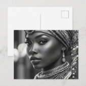 Mooie Afrikaanse vrouw Briefkaart (Voorkant / Achterkant)