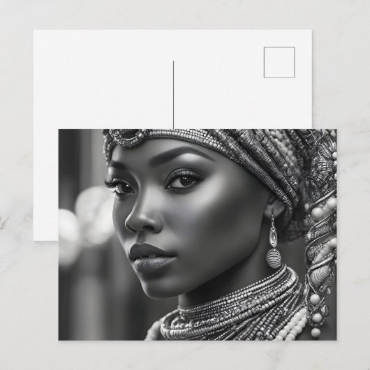 Mooie Afrikaanse vrouw Briefkaart (Voorkant / Achterkant)