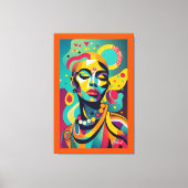 Mooie Afrikaanse vrouw Canvas Afdruk (Voorkant)