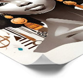 Mooie Afrikaanse vrouw in traditionele hoofddeksel Poster (Hoek)