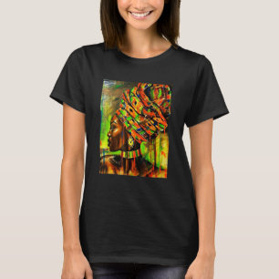 Mooie Afrikaanse vrouw  Kente-patroon  Afrikaanse  T-shirt