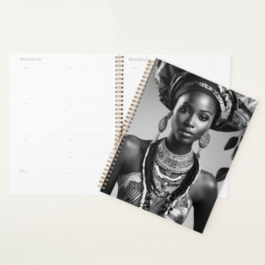 Mooie Afrikaanse vrouw Planner (Display)
