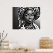 Mooie Afrikaanse vrouw Poster (Keuken)