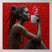 Mooie Afrikaanse vrouw Poster (Voorkant)