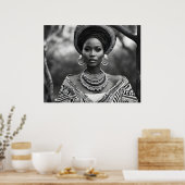 Mooie Afrikaanse vrouw Poster (Keuken)