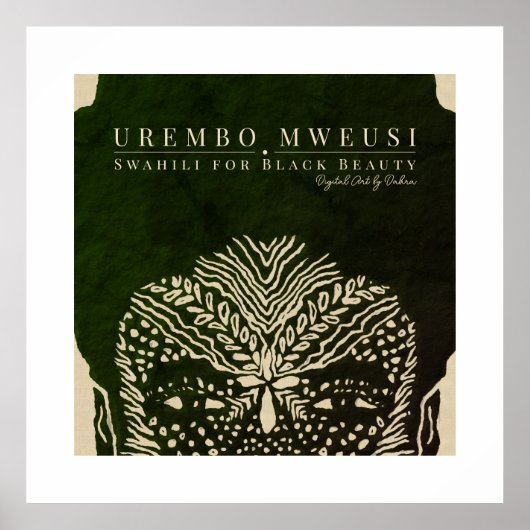 Mooie Afrikaanse vrouw Poster (Voorkant)