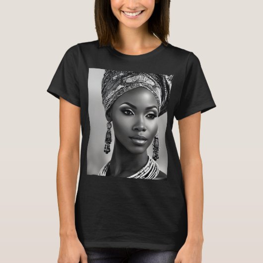 Mooie Afrikaanse vrouw T-shirt (Voorkant)