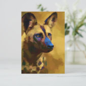 Mooie Afrikaanse wilde hond Bedankkaart (Staand voorkant)