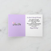 Mooie Afro-Amerikaanse Dochter Verjaardagskaart Bedankkaart (Binnen)