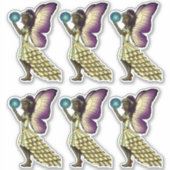 Mooie Afro-Amerikaanse feeën Sticker (Voorkant)