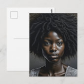 Mooie Afro-Amerikaanse vrouw AI Art Blank Briefkaart (Voorkant / Achterkant)