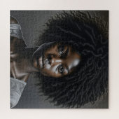 Mooie Afro-Amerikaanse vrouw AI Art Legpuzzel (Horizontaal)