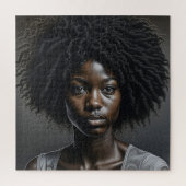 Mooie Afro-Amerikaanse vrouw AI Art Legpuzzel (Verticaal)