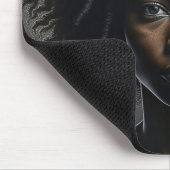 Mooie Afro-Amerikaanse vrouw AI Art Muismat (Hoek)