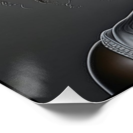 Mooie Afro-Amerikaanse vrouw AI Art Perfect Poster (Hoek)